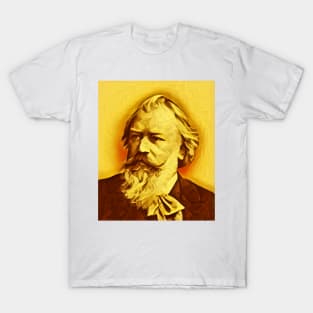 Johannes Brahms Golden Portrait | Johannes Brahms Artwork 10 T-Shirt